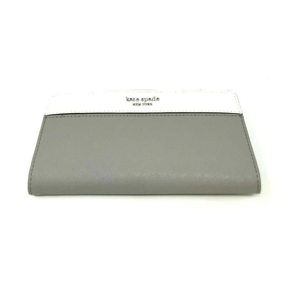 Kate Spade Cameron Large Slim Bifold Gray Wallet - Picture 5 of 6